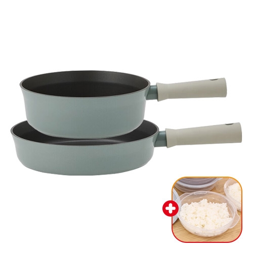 락앤락 슈트 IH 인덕션 프라이팬 2종/3종 세트+가쯔 용기 후라이팬/궁중팬/웍 추천 미니 코팅 파스타/소테/팬케이크/계란/볶음 펜_이미지