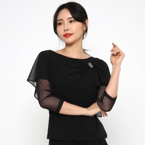  셀러허브 오너클랜 LDT25300 별망띠망토티 의상 시즌 라틴 상의 재즈 여