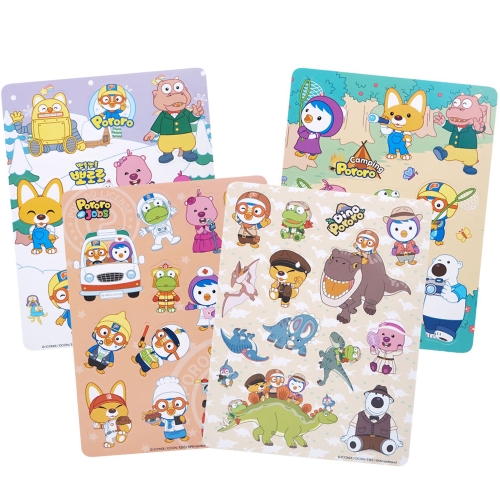 비앤씨 모여라 뽀로로 판자석 직업 4종 세트 혼합색상 220 295 5 mm_이미지