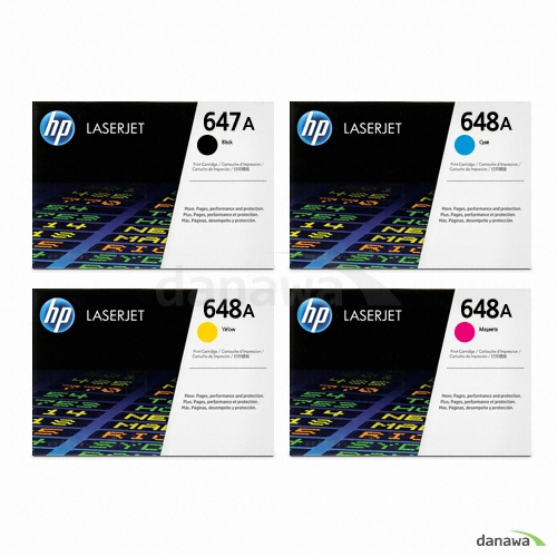HP 정품 647A/648A (CE260A, CE261A, CE262A, CE263A) 4색 세트