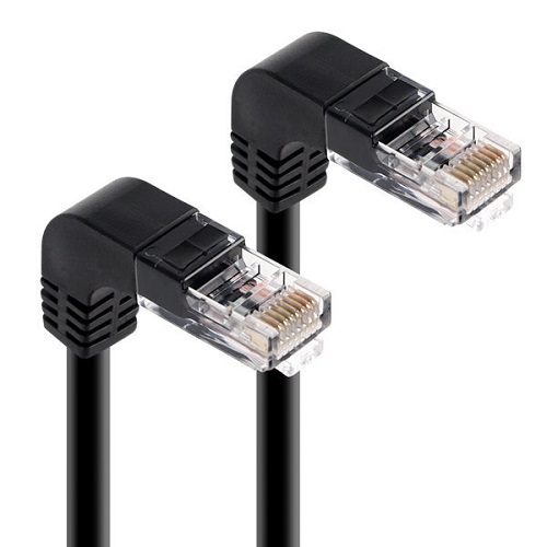 강원전자 KW CAT.6 UTP 아래쪽 꺾임 랜케이블 (KW602DN, 2m)_이미지