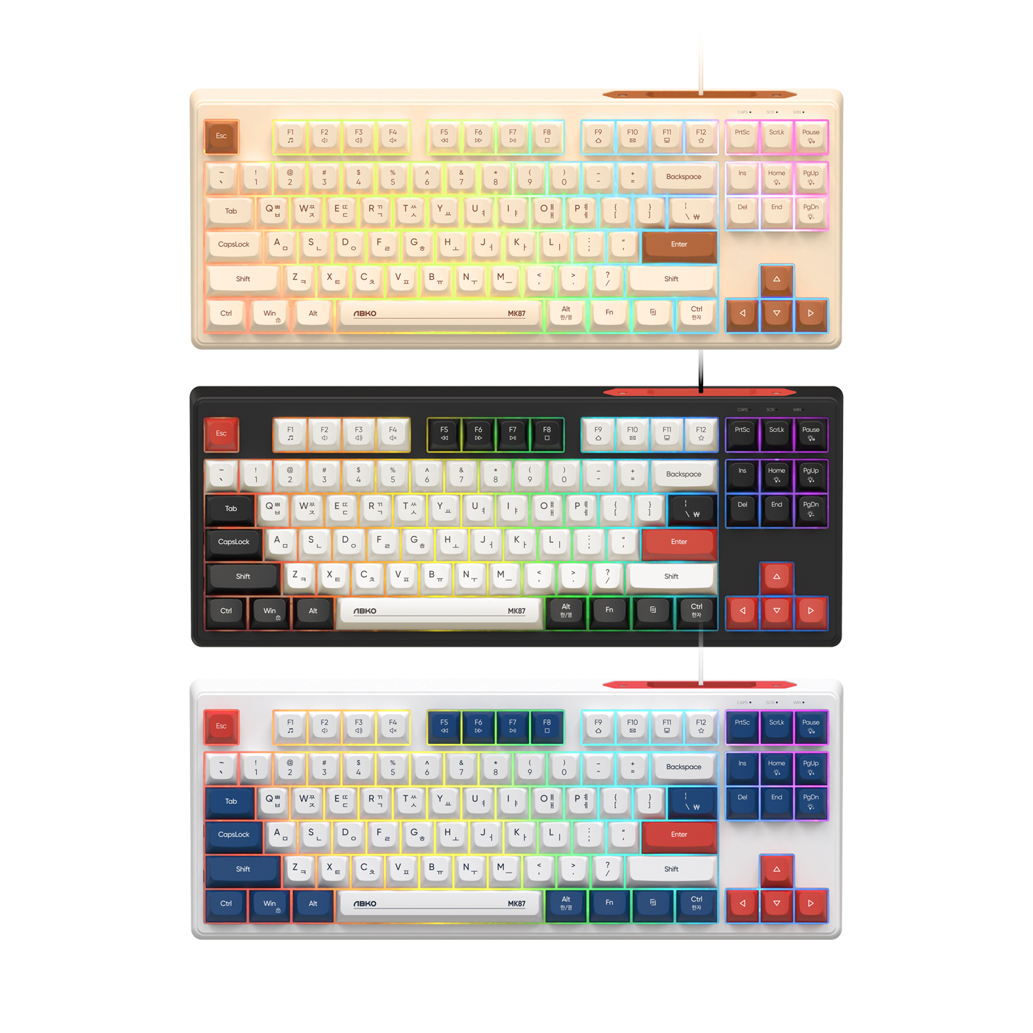 앱코 MK87 저소음 텐키리스 멤브레인 (블랙)_이미지