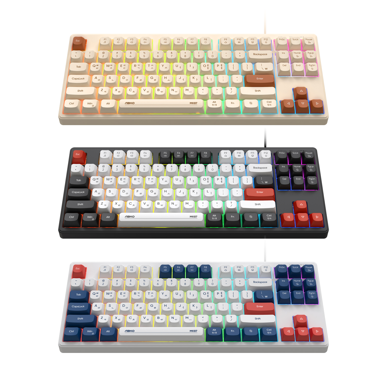 앱코 MK87 저소음 텐키리스 멤브레인 (블랙)_이미지