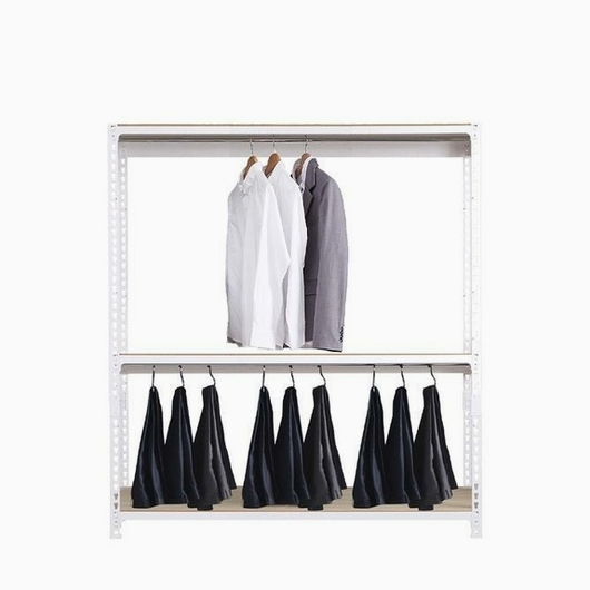 스피드랙 드레스룸 시스템 철제 행거봉2개 3단 행거 1200x500 (165cm(높이))_이미지