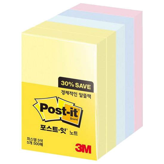 3M 포스트잇 노트 알뜰팩 656-5A