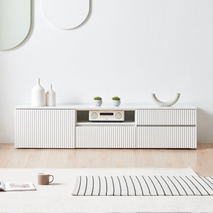 이안가구 갤러리 오픈도어 낮은 거실장 1800