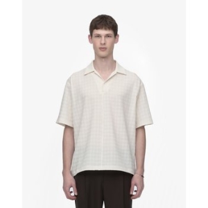 베이지 Brick pattern 카라 티셔츠 JNTS5B321I1