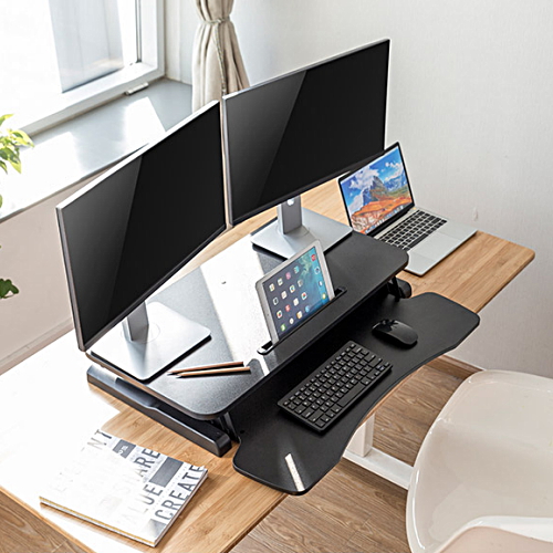 동서가구 유로밍 스탠딩 높이조절 수동 책상 거치형 (800x400)_이미지