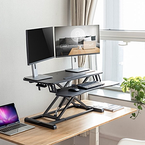 동서가구 유로밍 스탠딩 높이조절 수동 책상 거치형 (800x400)_이미지