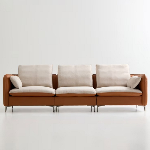 유엔디 듀오 이태리 천연가죽 소파 4인용_이미지