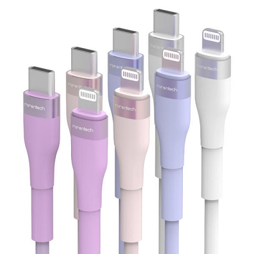 로랜텍 파스텔 C to 라이트닝 8핀 케이블 (1.2m)_이미지