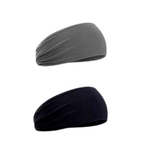 어뮤즈 1+1 남녀공용 스포츠 헤어밴드 (그레이+블랙)_이미지