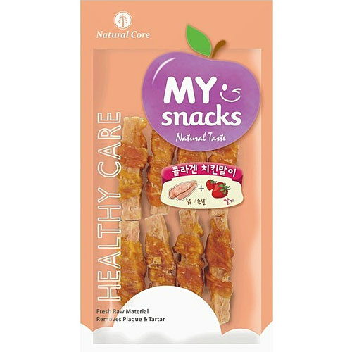 네츄럴코어 마이스낵 콜라겐 치킨말이 딸기 53g