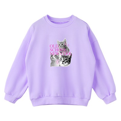 제니 아동용 오버핏 뉴스쿨 맨투맨 JN1059M 화이트 11호_이미지