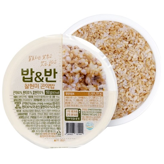 글로델 곤약밥플러스 밥&반 찰현미 곤약밥 150g (20개)_이미지