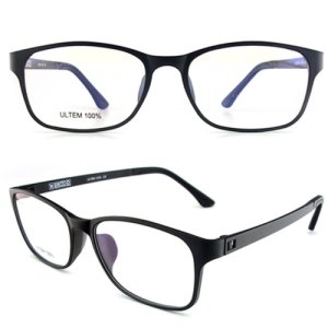 국산 스퀘어 무광올블랙 신소재 초경량뿔테 코받침 U4008-01