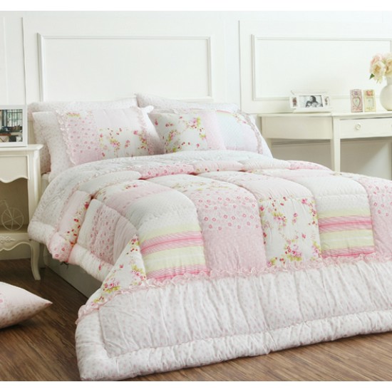 동진침장 올리비아데코 아이린 60수 아사 패치 차렵패드세트 (퀸 Q)