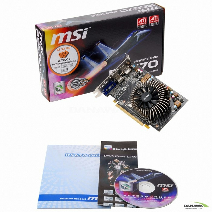 MSI �󵥿� HD 5670 R5670-PMD512 512MB