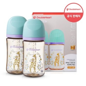 더블하트 모유실감 3세대 PPSU 디어프렌즈 240ml (노꼭지) (2개)_이미지