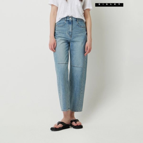 SISLEY 사이드 절개 배기 데님 SADP36531_이미지