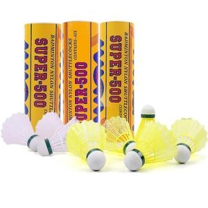 모아 SUPER-500 셔틀콕 나일론 M 1doz 6pcs