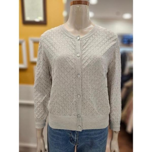 BCBG 세이브존01 아가일 크로셰 가디건 B5C7K201 S44300994_이미지