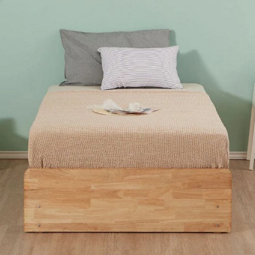 라자가구 비바 팀버 원목 4서랍 침대 SS (라텍스탑독립)_이미지