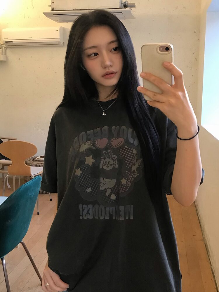 피그먼트 꼼파뇨 CPGN STUDIO 익스플로 버니 반팔티 스모크블랙 TYCFYGT R10IEO0 PXGC24SC03_이미지