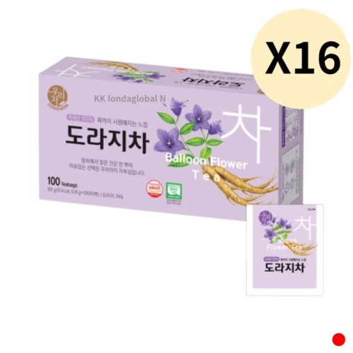 송원식품 우리차 도라지차 100개입 (16개)_이미지