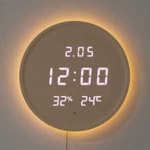 3세대 백라이트 루나 온습도 LED 벽시계 / 포토