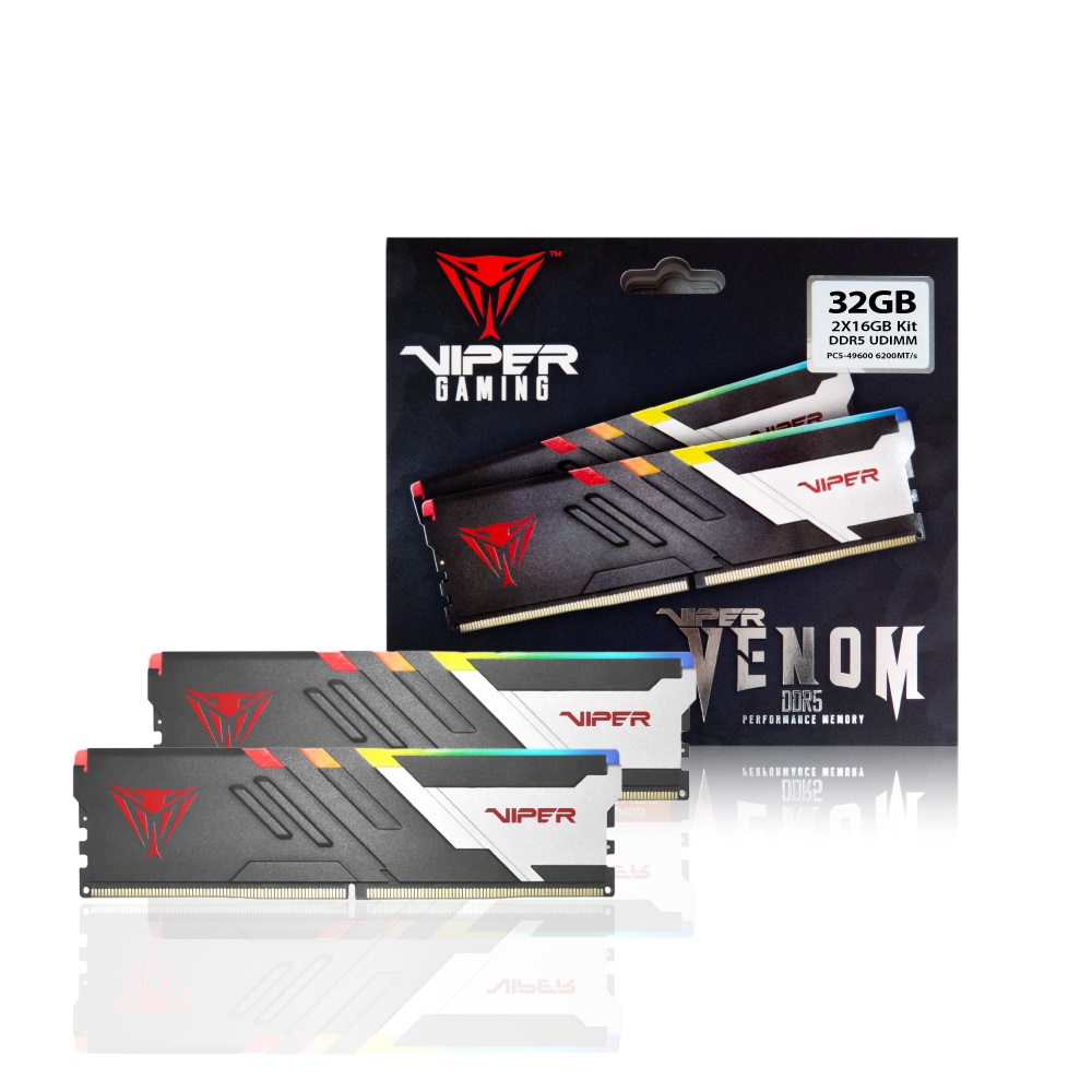 PATRIOT DDR5-6200 CL40 VIPER VENOM RGB 패키지 (32GB(16Gx2))_이미지