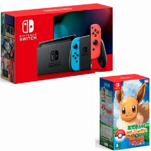 Nintendo 닌텐도 스위치 배터리개선 2인용 게임 패키지 (포켓몬스터: 이브이 몬스터볼)