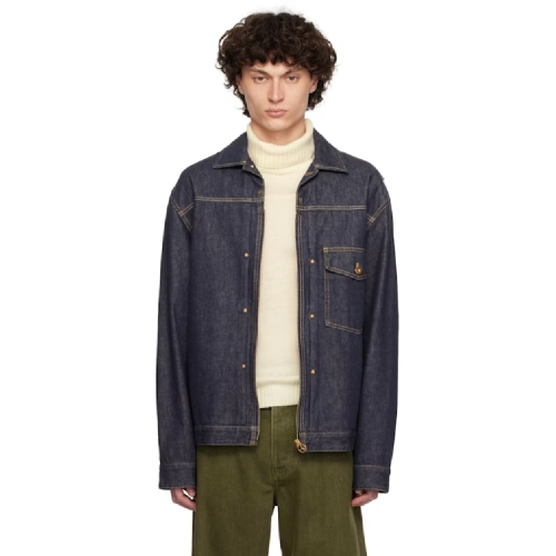 몽클레르 남성 네이비 메르세데스 벤츠 바이 니고 네핏 데님 재킷 252171M177000_이미지