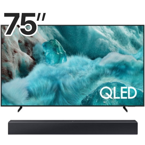 삼성전자 QLED KQ75QF7DAFXKR (스탠드+사운드바, HW-C400)_이미지