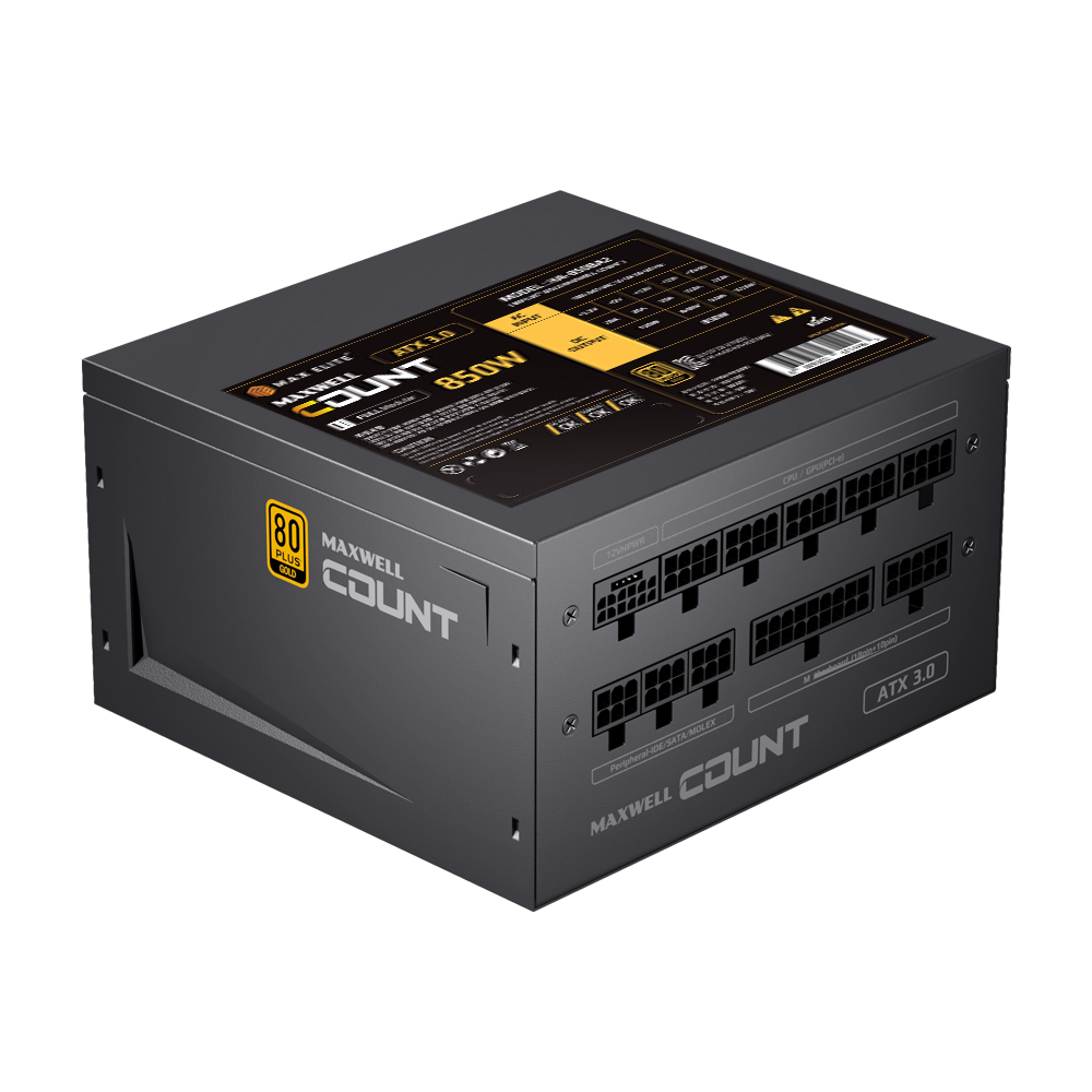 맥스엘리트 MAXWELL COUNT 850W 80PLUS골드 풀모듈러 ATX3.0_이미지