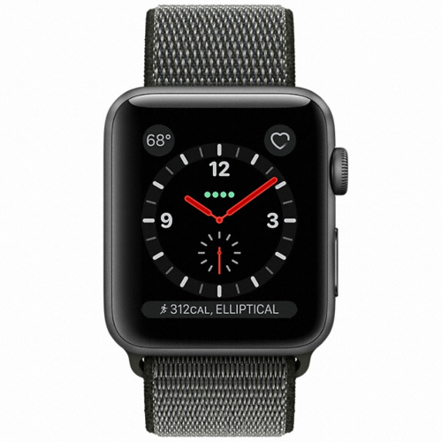 APPLE 워치 시리즈3 38mm Cellular 스페이스 블랙 알루미늄 (스포츠루프, 해외구매)_이미지