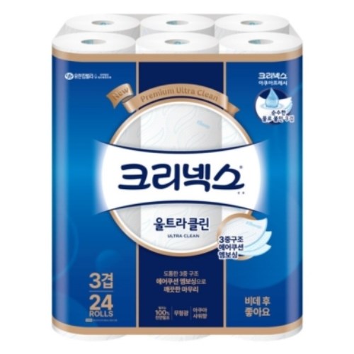 크리넥스 울트라 클린 25m (24롤)