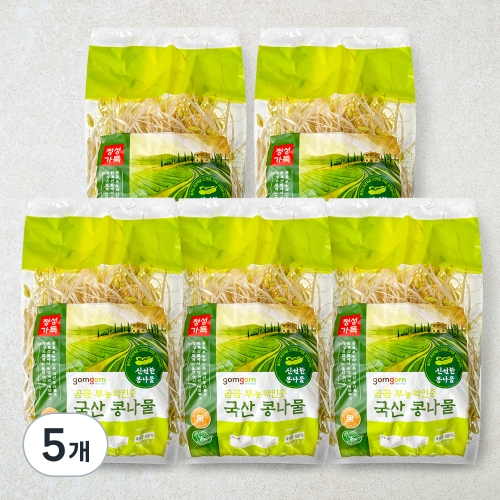 곰곰 무농약인증 국산 콩나물 500g (5개)_이미지