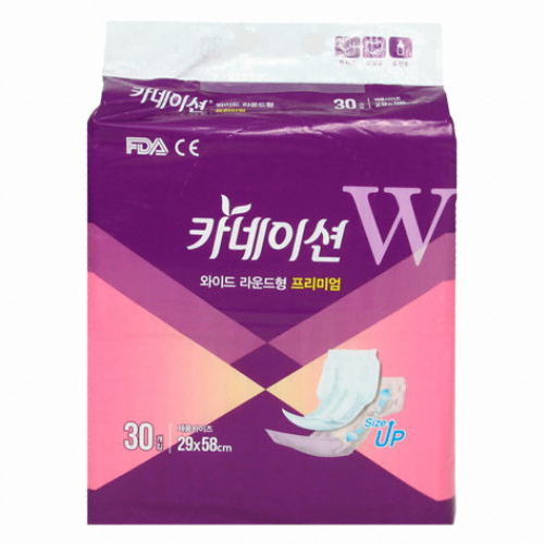 카네이션 와이드 라운드형 프리미엄 패드 30개 *6팩(240개)_이미지