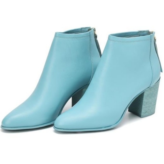 아떼바네사브루노 멜라니에 소재배색 양가죽 앵클부츠 VKSO9F867B2_이미지