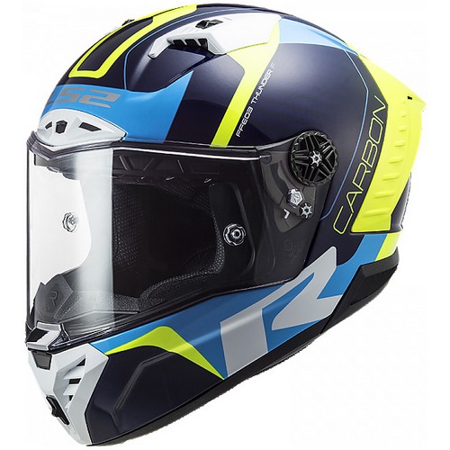 LS2 FF805 썬더 카본 레이싱1 블루 하이비즈 옐로우 헬멧