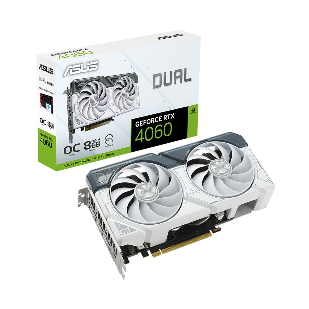 ASUS DUAL 지포스 RTX 4060 O8G OC D6 8GB White 인텍앤컴퍼니