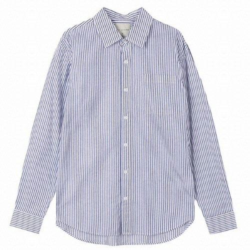 TBJ 코튼스판 루즈핏 스트라이프 셔츠 T195SH101P_이미지