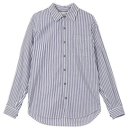 TBJ 코튼스판 루즈핏 스트라이프 셔츠 T195SH101P이미지입니다. 누르면 해당 게시물로 새창이동합니다.