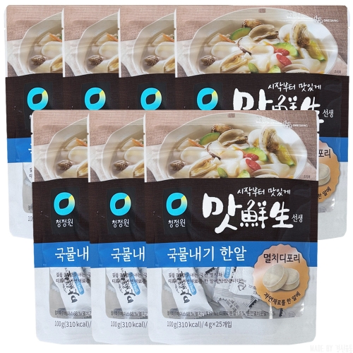 청정원 맛선생 멸치디포리 국물내기한알 100g(4gx25입) (7개)_이미지