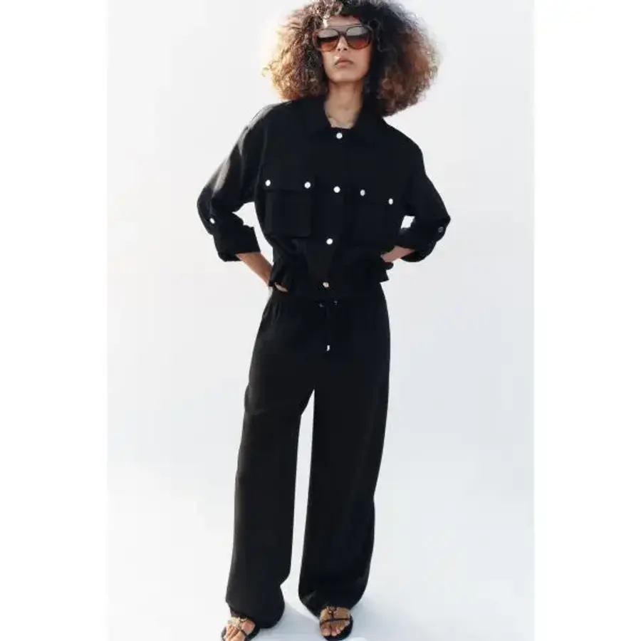 자라 우먼 롤 업 슬리브 사파리 자켓 재킷 블랙 2492843800 1145884