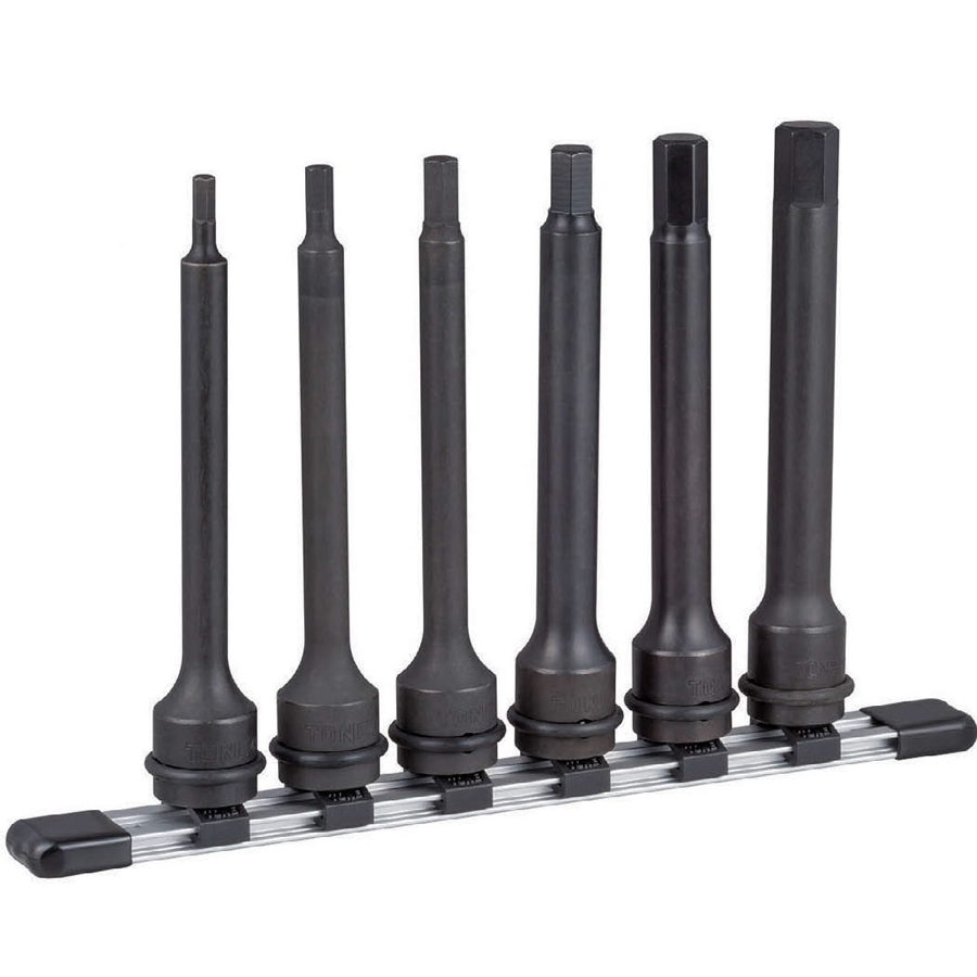 토네 1/2인치 롱 육각비트소켓 세트 150mm HAH406L (6pcs)_이미지