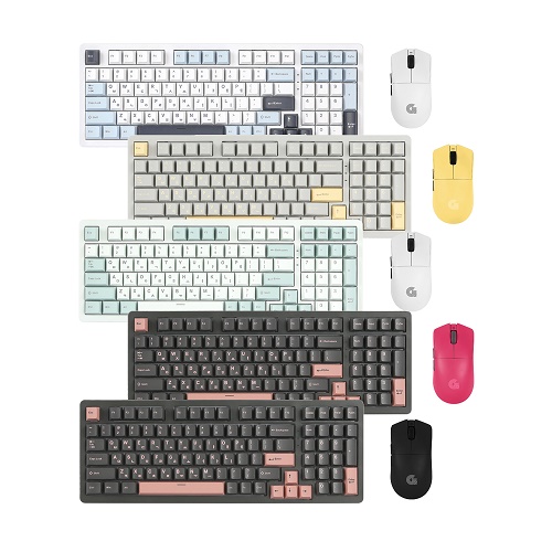 WMK790 유무선 기계식 키보드 마우스 세트 머큐리핑크