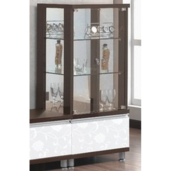 든솔 YEF 꽃무늬 1단 유리 장식장