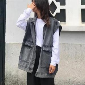 블랙진 청조끼 넉넉한핏 데님 베스트 동네 한바퀴 S10905244